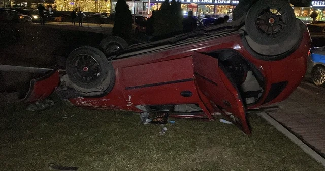 Çorum da otomobil takla attı: 1 yaralı Çorum Haberleri