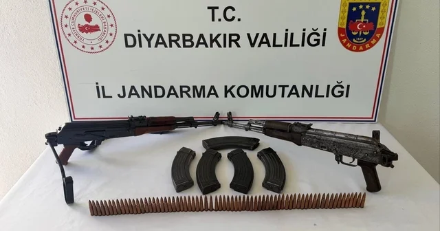 Diyarbakır da jandarma operasyonları: Silah ve aparatları ele geçirildi Diyarbakır Haberleri