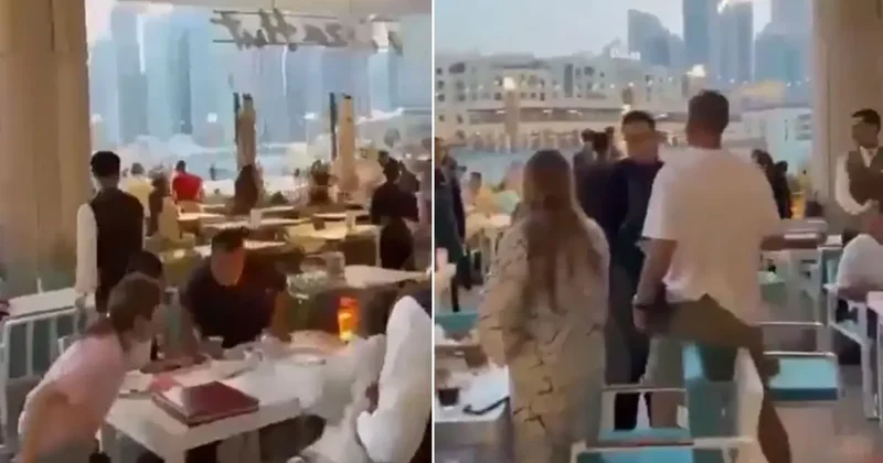 Dubai de Ramazan topunu İran füzesi sanan turistler ne yapacağını şaşırdı