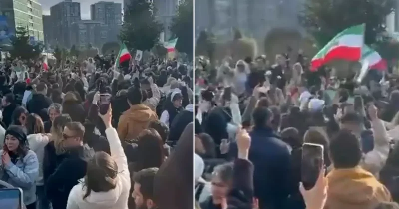 İstanbul da yaşayan İranlılar sokağa çıktı, herkes İçişlerini Bakanlığını etiketliyor