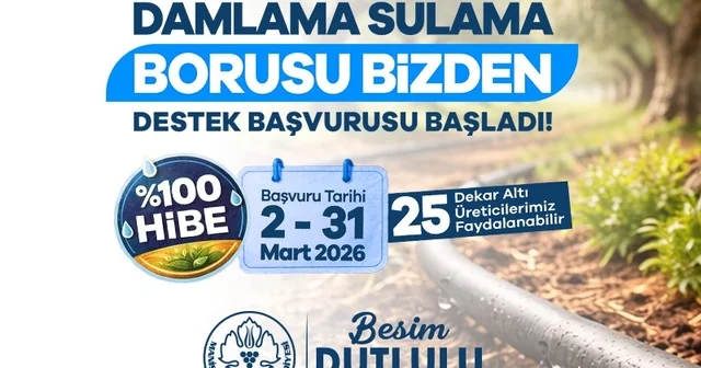 Manisa da damlama sulama borusu yüzde 100 hibeyle dağıtılacak Manisa Haberleri