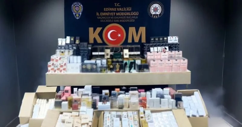 Edirne de 2 milyon lira değerinde kaçak parfüm ve saat ele geçirildi