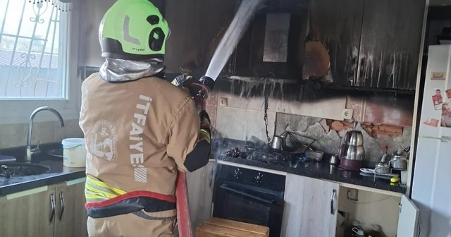 Samandağ da evin mutfağında çıkan yangın korkuttu Hatay Haberleri