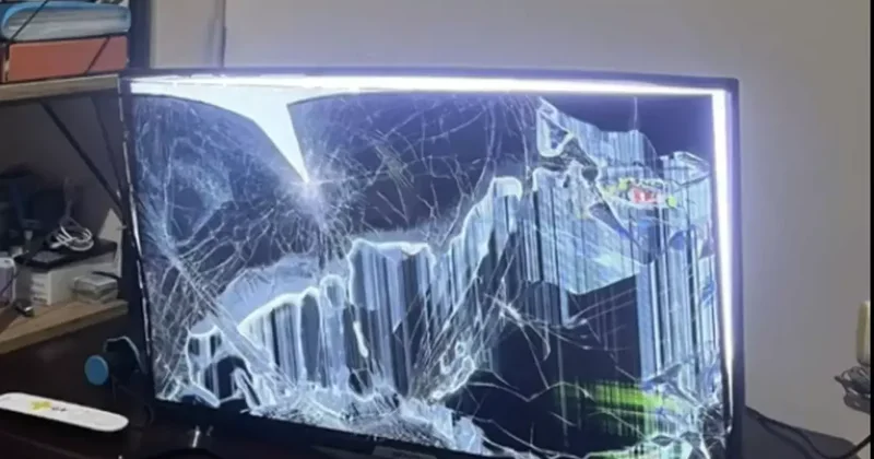 Televizyonda gördüğüne daha fazla dayanamayıp yumrukladı