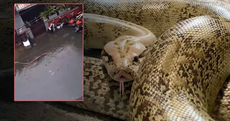 Sokaklarda 5 metrelik pitonlar yüzüyor: Cennet adası cehenneme döndü Sözcü Gazetesi
