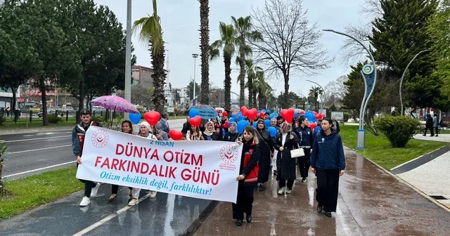 Fatsa da otizm için farkındalık yürüyüşü Ordu Haberleri