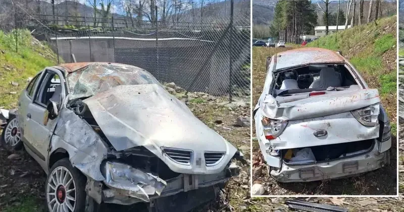 Zonguldak Ankara yolunda feci kaza: Kontrolden çıkan otomobil cezaevi bahçesine uçtu Gündem Haberleri