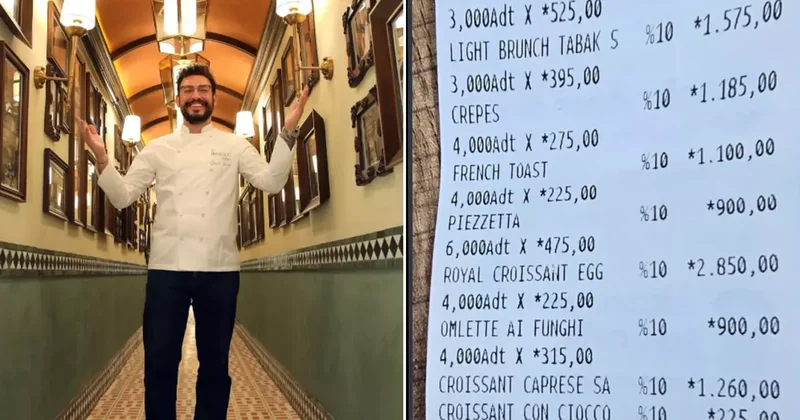 Danilo Zanna’nın restoran fiyatları tartışma yarattı! Menüdeki rakamlar ikiye böldü