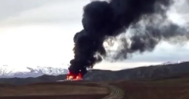 Çiftlik şantiyesinde yangın çıktı: Gökyüzü dumanla kaplandı Sivas Haberleri