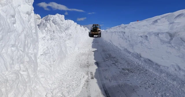 Van da 5 metreyi bulan karda yol açma çalışması Van Haberleri