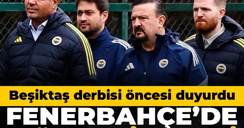Fenerbahçe de derbi öncesi müjdeyi verdi