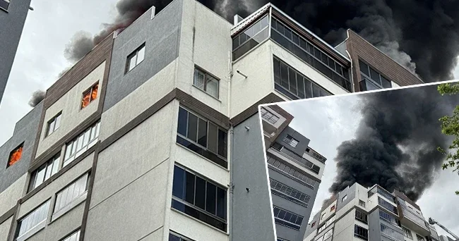 Bursa da bir apartmanda yangın: 2 kişiyi kurtarma çalışmaları devam ediyor