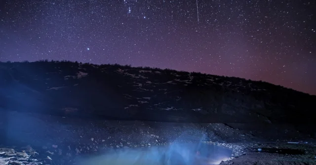 Budaklı Kaplıcaları, geceyi aydınlatan yıldızlarla güzel görüntüler oluşturdu Bitlis Haberleri