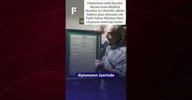 Osmanlı dönemine ait bir ilkokul diploması dönemin eğitim sisteminin kalitesi gözler önüne serdi