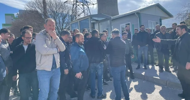 Santral işçileri, ücretsiz izne karşı eylem yaptı Kütahya Haberleri