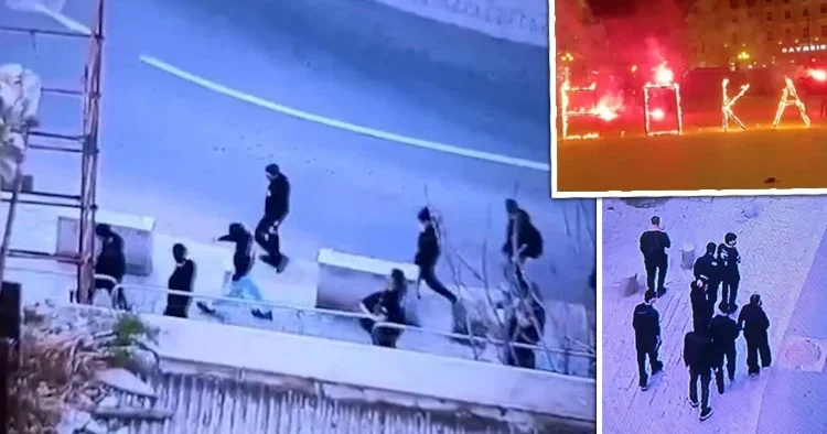 Lefkoşa da skandal görüntüler! Kıbrıs Türklerine çirkin saldırı: EOKA cılar taş ve patlayıcı madde fırlattı