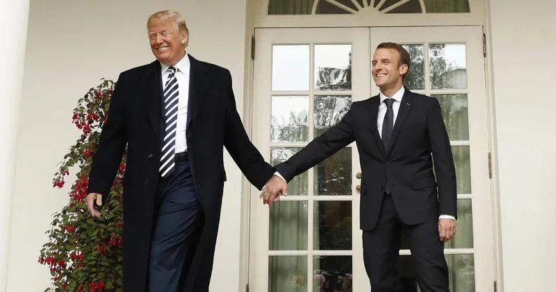 Belden aşağı vurmaya çalışan Trump a Macron dan zarif yanıt
