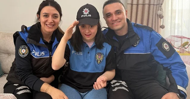 Polis olma hayali kuran İrem e doğum gününde üniforma sürprizi Kırıkkale Haberleri