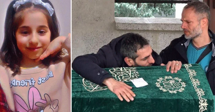 Kafasına beton parçası düşen 6 yaşındaki Tesnim, hayatını kaybetmişti! Acı veda... Kızının tabuta sarılarak gözyaşlarına boğuldu