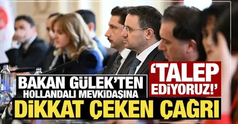Bakan Gürlek ten Hollandalı mevkidaşına FETÖ mesajı: Talep ediyoruz