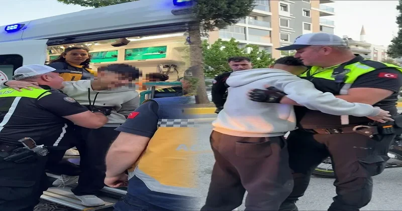 Polisten önce kaçtı sonra sarılıp ağladı: Ehliyetsiz motosikletli dehşet saçtı