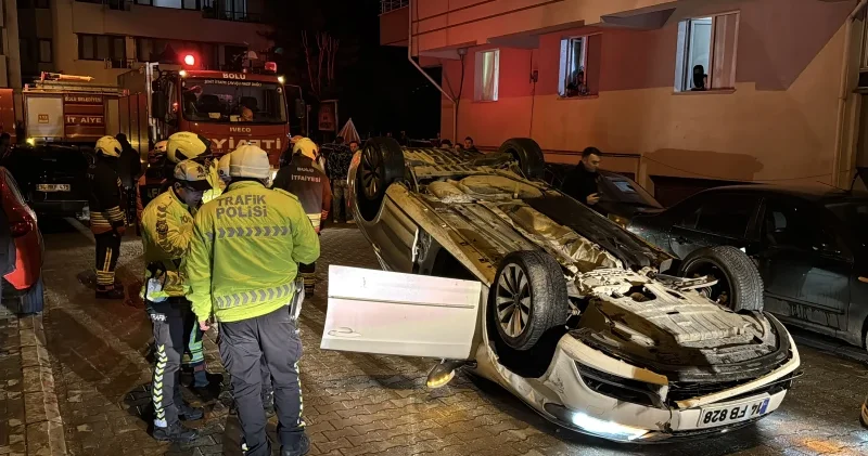 Zincirleme kazada otomobil takla attı Bolu Haberleri