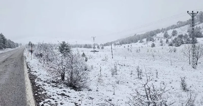 Çorum’da kar etkili oldu