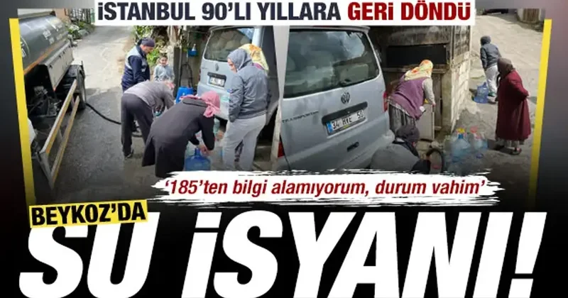 Beykoz da su isyanı: İstanbul 90 lı yıllara geri döndü