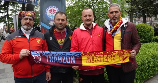 Trabzonspor ve Göztepeli taraftarlar arasında dostluk rüzgarı Trabzon Haberleri