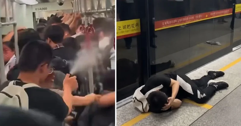Metroda yolcuların üzerine biber gazı sıkan adam dehşet saçtı