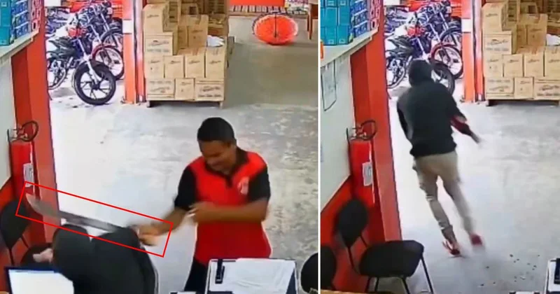 Kan donduran anlar kamerada! Kasayı boşaltan hırsıza hayatının şokunu yaşattı