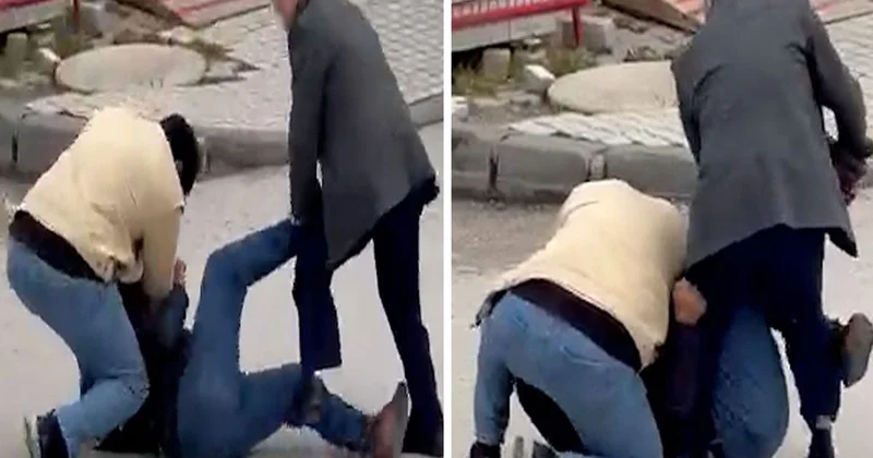 Bolu da sokak ortasında kavga