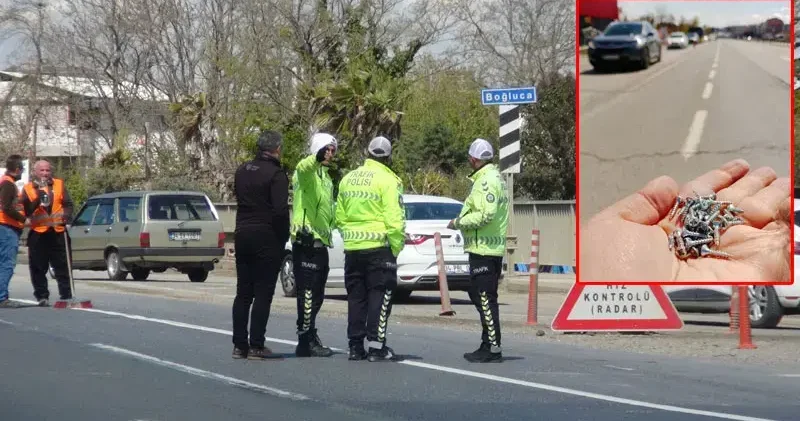 Silivri de kamyonetten vidalar döküldü; araçların lastikleri patladı, yolda uzun kuyruklar oluştu