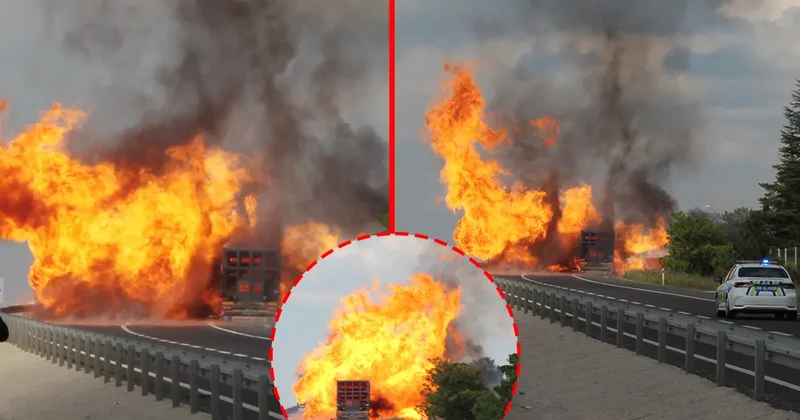 Aksaray’da TIR alev topuna döndü! Yangın ormana sıçradı: Ekiplerin müdahalesi sürüyor!