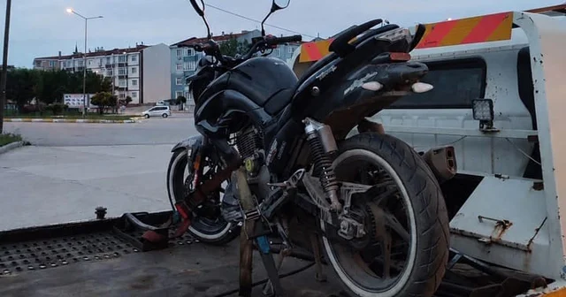Edirne de abart egzozlu motosiklet sürücüsüne 27 bin lira ceza Edirne Haberleri