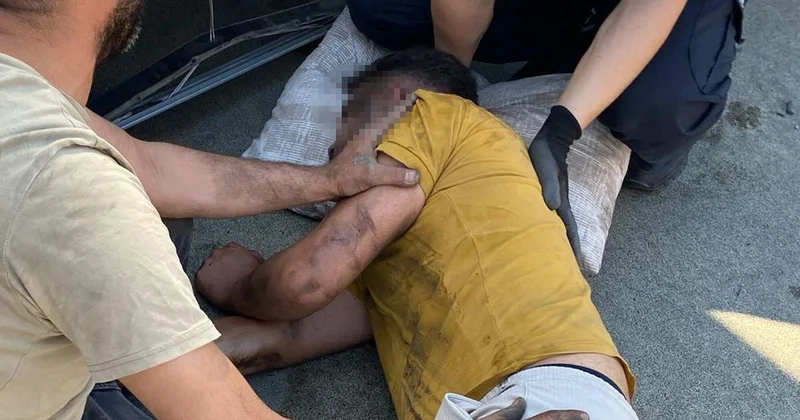 Lastik tamiri yaptığı TIR ın körüğü patladı, ağır yaralandı