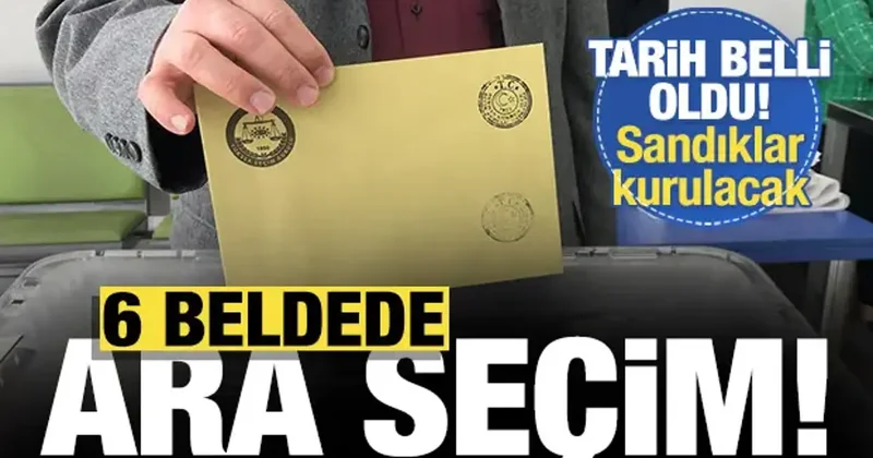 6 beldede ara seçim yapılacak! Tarih belli oldu
