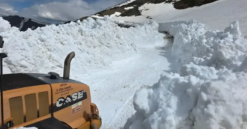 Kent resmen kara gömüldü! Haziran ayında karın kalınlığı 6 metre