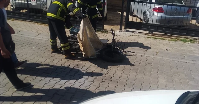 Lüleburgaz da seyir halindeki elektrikli bisikletin pili patladı, sürücü yaralandı Kırklareli Haberleri