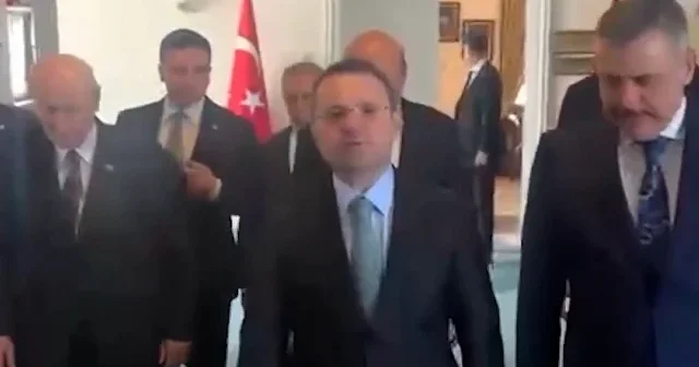 Bakanlar Gürlek ve Çiftçi MHP Genel Başkanı Bahçeli yi TBMM de ziyaret etti VİDEO İZLE