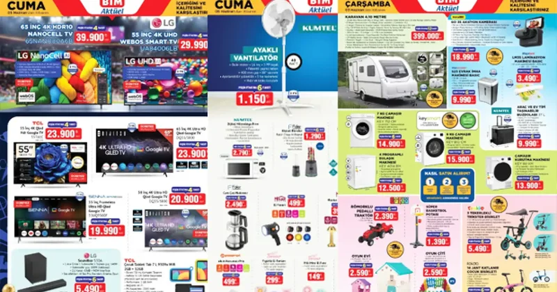 BİM 2 3 5 Haziran Aktüel ürünleri: Karavan, Vantilatör, Lego oyuncak