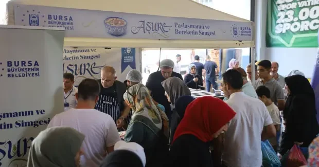 Bursa haberleri Bursa Büyükşehir in aşure ikramları Gürsu da devam etti 02 Temmuz 2026