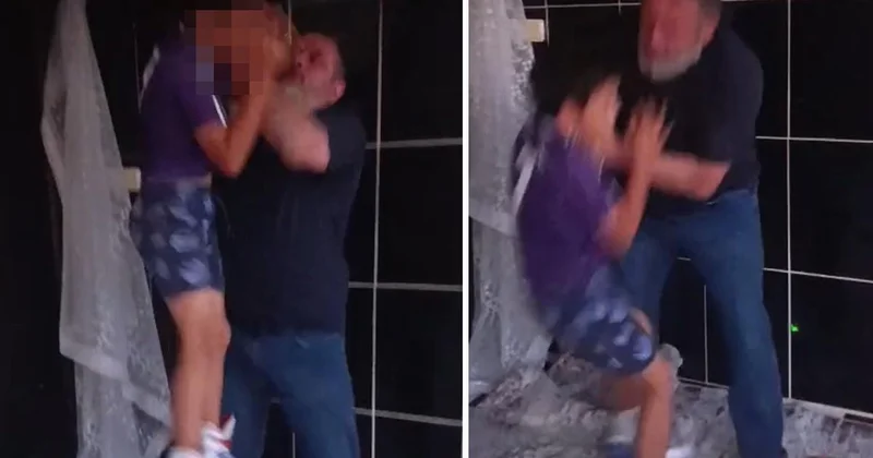 Parkta tartışan çocuğu kazmayla dövdü