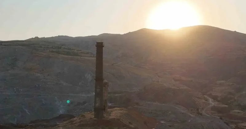 Maden ilçesinde gün batımı görüntülendi