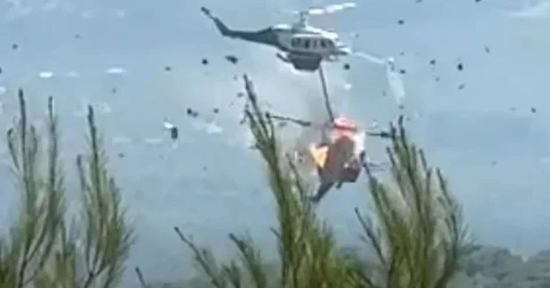 Yunanistan da orman yangınlarına müdahalede facia: 2 helikopter havada çarpıştı