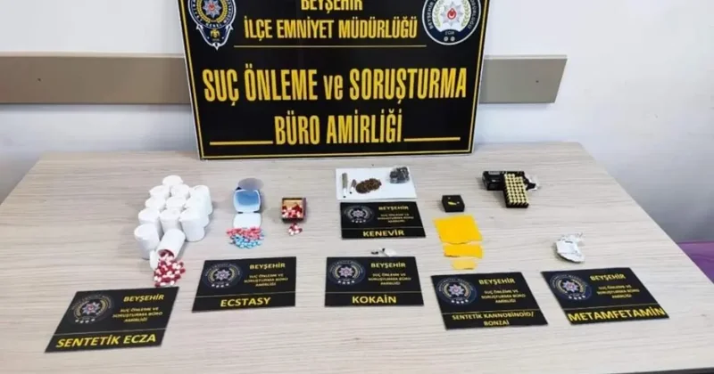 Konya’da eve düzenlenen operasyonda uyuşturucu ve mermi çıktı