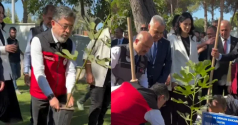 Tarım Bakanı nın tarım bilgisi bu kadar! Fidanı saksıyla dikmeye çalıştı Sözcü Gazetesi