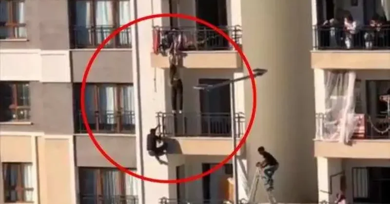 Günün kahramanı: Katları tırmanıp çocuğu ölümün kıyısından aldı