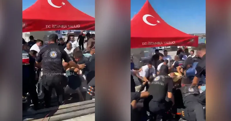 Batan gemiyi takip eden basın mensuplarına saldırı! Ortalık savaş alanına döndü