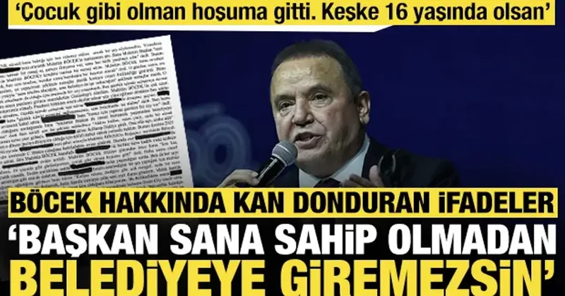 Böcek hakkında kan donduran ifadeler: Çocuk gibi görünmen hoşuma gitti, keşke 16 olsan
